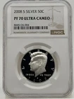 2008-S Silver Kennedy Half Dollar NGC PF70 Ultra Cameo Proof