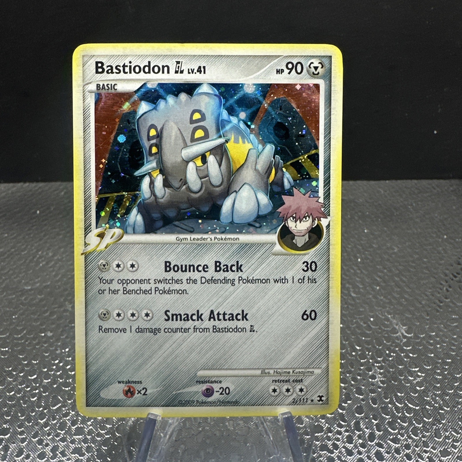 Bastiodon GL 2/111 Holo Rare Rising Rivals 2009 Pokémon Card - NM