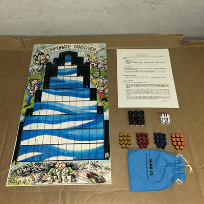 Vintage Anjar Sample  Corporate Takeover  Prototype Complete Game + Instructions