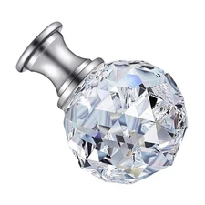 3 Pack Crystal Lamp Shade Holder Cap Knob Decor Lamps Clear Finial