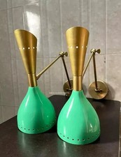 Italian Brass Wall Lamp Stilnovo Wall Light Mid Century Modern Wall Sconce Pair