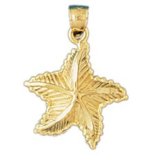 Starfish Charm Pendant 14k Gold 2.1 Grams