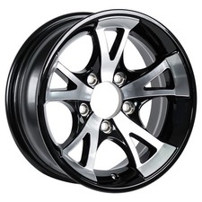 Ecustomrim Aluminum Trailer Wheel 13x5 13 X 5 5 Lug 4.5 Center A1411 Black Rim