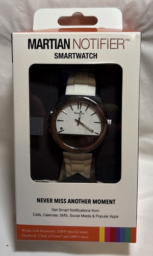 Martin Notifier Smartwatch Open Box White No USB Cord For Charging Has Papers