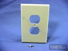 Leviton 82103-A Almond 1-Gang Duplex Outlet Plastic Oversize Wallplate Cover