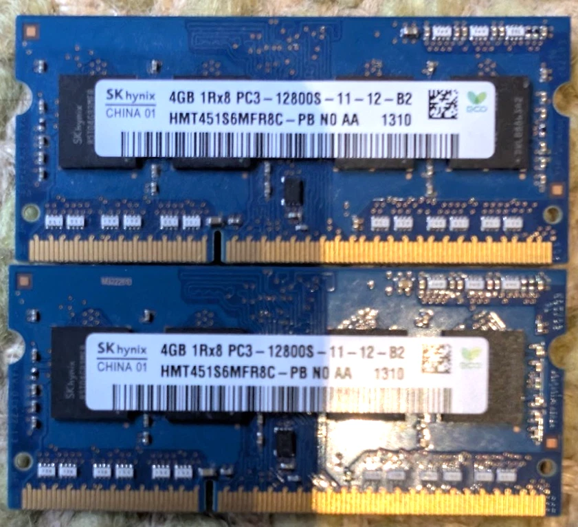 SK Hynix 4GB SO-DIMM DDR3 PC3-12800 CL11 - 2x
