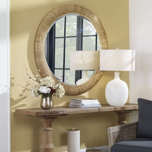 Uttermost 08169 Mariner 38-1/2" W x 5" H Circular Framed Bathroom - Natural - Picture 4 of 4