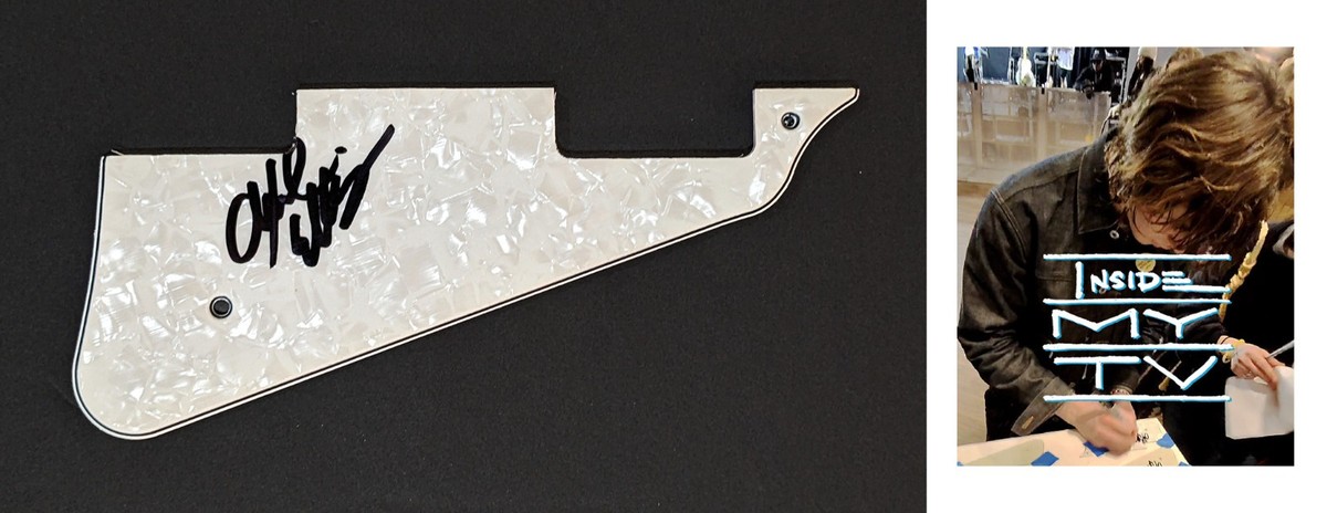 AXEL ELLIS signed PICKGUARD The Runarounds Hatchetmen PROOF