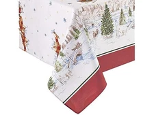 Elrene Home Fashions Santa Sleighride Tablecloth