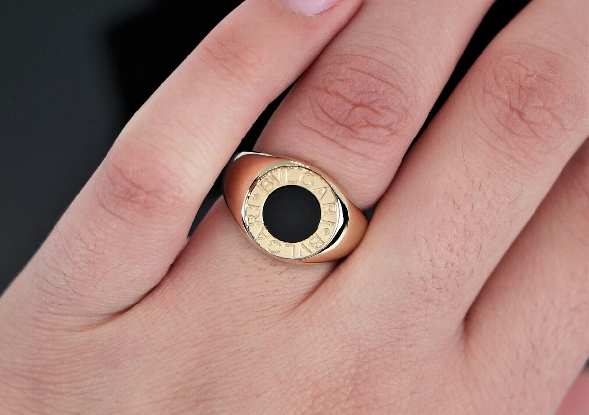 Bvlgari Jewelry 18k Rose Gold B.ZERO1 Black Ceramic Ring - Size 7.75 357719  | Mayors