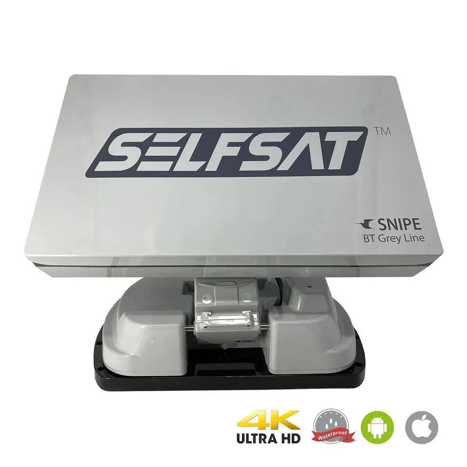 Selfsat SNIPE 3 BT Grey Line Single LNB Caravan Satellite Dish iOS Android App - Image 3 of 4