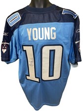 Vince Young signed Tennessee Titans Authentic Reebok Onfield NFL Jersey- Beckett