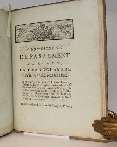 DUVAL LE CANU Mémoire pour Ecclésiastiques Nobles Bailliage Pont-Audemer 1776 - Picture 4 of 4