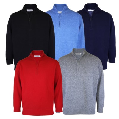 Proquip Lambswool Zip Neck Sweater 
