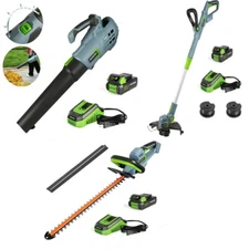 WORKPRO 20V Cordless Hedge Trimmer/Leaf Blower/String Trimmer w/Battery&Charger
