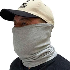 Black Stallion AH1565-GY Flame-Resistant Cotton Knit Neck Gaiter, One Size, F...
