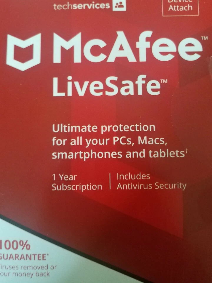 McAfee LiveSafe 2018 Unlimited Devices PCs Mac Android iOS 1 Year License - Image 4 of 4