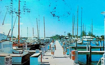 Bahia-Mar Yacht Basin in Fort Lauderdale Florida Postcard 