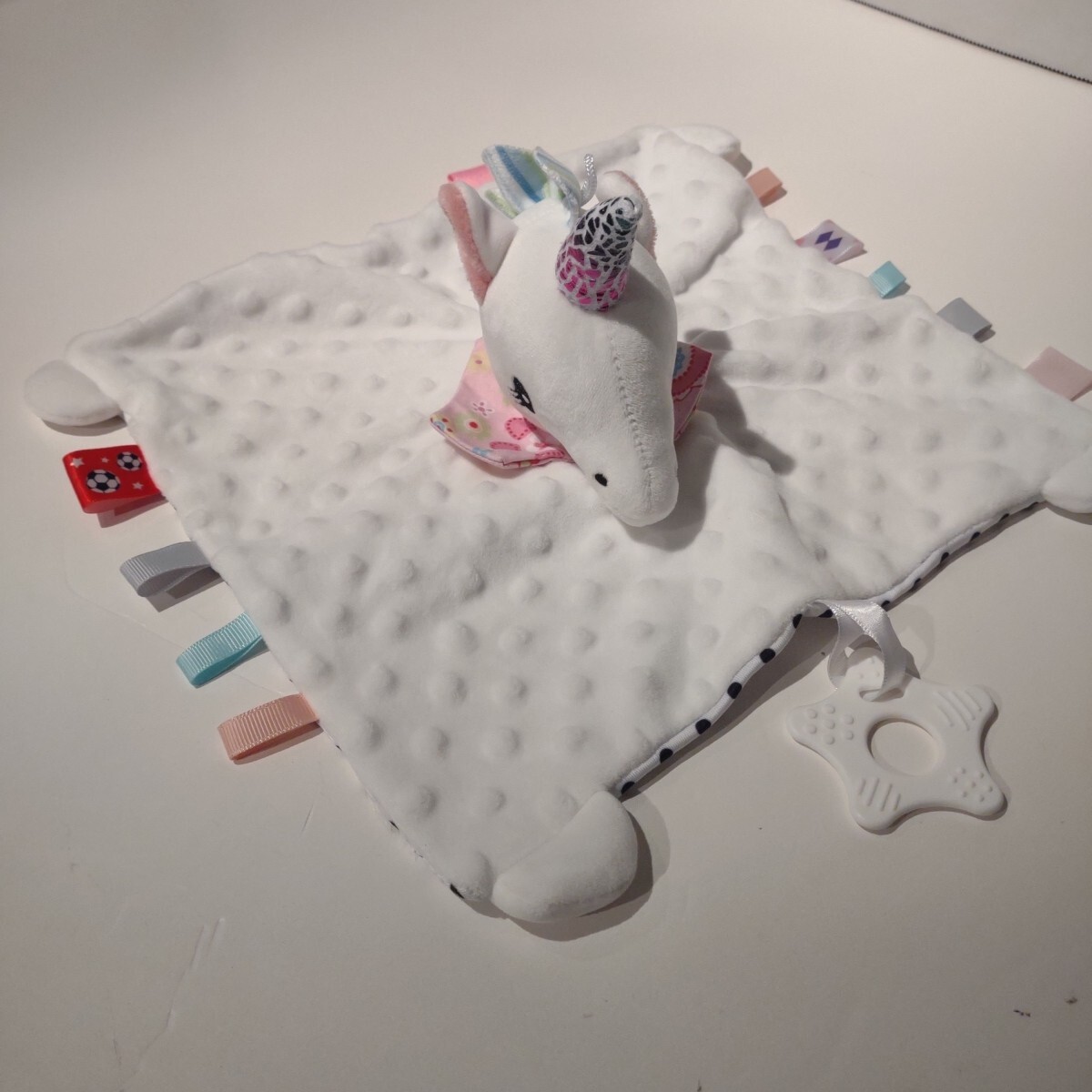 BBSKS Unicorn Lovey, Tag Blanket