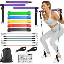 Portable Pilates Bar Kit with Resistance Bands for Exercise Resistance Bands