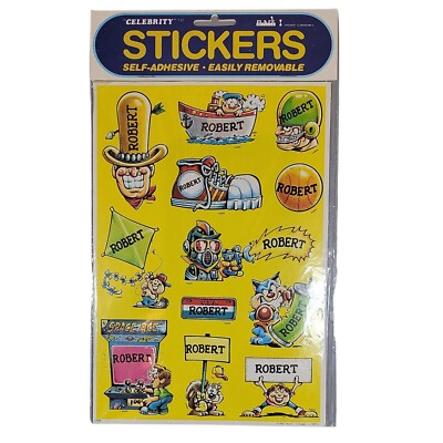 Vintage 1983: CELEBRITY - Mark 1  NAME STICKERS  Robert   (New)