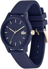 NEW Lacoste 2001067 Unisex Watch Rose Gold Tone Blue Rubber Strap - SHIPS FREE