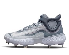 Size 7 Nike Alpha Huarache Elite 4 Mid Baseball Cleats Spikes Gray DJ6520-012