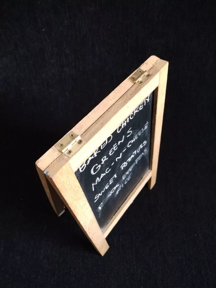 Chalkboard Dry Erase Board Double-Sided Easel A-Frame Small 10" x 6" Super Cute! - Image 2 of 4