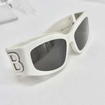 BALENCIAGA BOSSY Cat 0321 White Fashion Geometric Unisex Sunglass