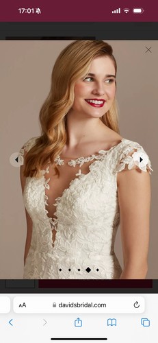 David’s Bridal Galina Signature Wedding Dress, Ivory, Size 2 - Picture 18 of 20