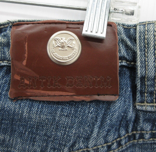 VINTAGE Antik Denim Jeans Men 38 Blue Baggy Loose Skater Button Fly Western Y2K* - Picture 7 of 13