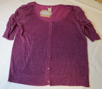 Route 66 Original Clothing XL 1/2 sleeve womens misses shirt top cardigan NWT
