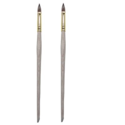 2 DL Pro Kolinsky Large Acrylic Nail Brush With Wood Handle NEW FREE SHIP