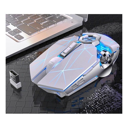 2.4G USB Rechargable 1600DPI Ergonomic 7Buttons RGB Silent Wireless Gaming Mouse - Picture 10 of 12