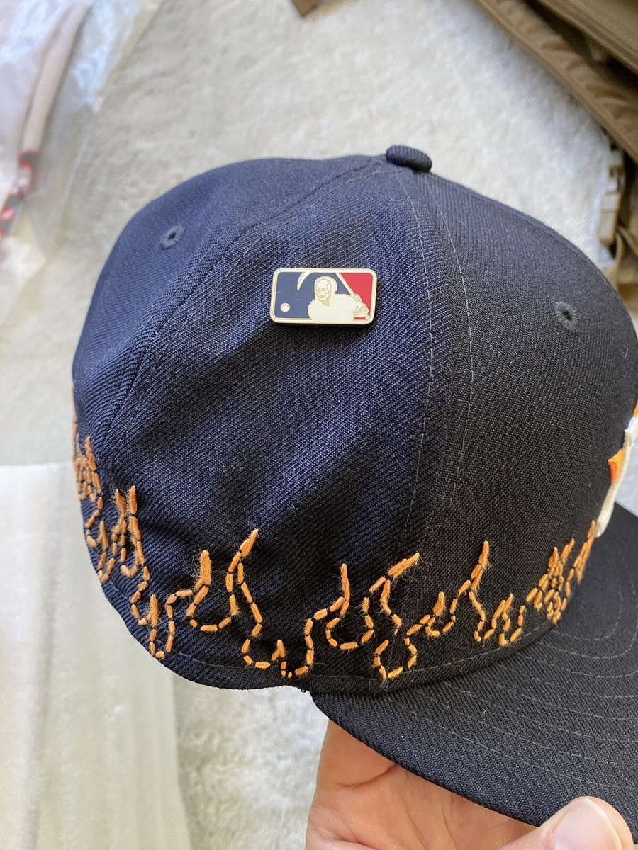 New Era X LosoNYC Houston Astros Flame Fitted Hat Flame 7 1/2 Navy