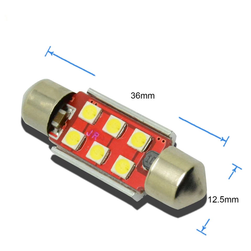 Alla освещение 4 x 6000K карта, купол, дверь, багажник, номерной знак лампа 6418 - Изображение 4 из 4