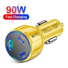 120W Super Fast Charging USB Type C Wall/Car Charger For All Cell Phone iPad