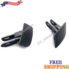 Pair Front Left & Right Bumper Lamp Washer Cover For 16-21 Jeep Grand Cherokee