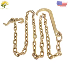 5/16 × 8 FT Grade 70 15" Axle J Hook Hook Rollback Carrier Wrecker Tow Chain