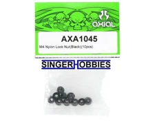 Axial AXIC1045 AXA1045 Nylon Locknut M4 Black (10) SCX10/RR10 NEW HH