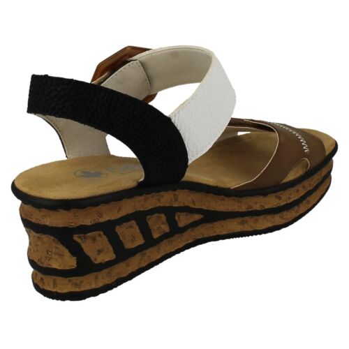 Sandalias de cuña informales combinadas Rieker '68176' para dama - Imagen 17 de 21