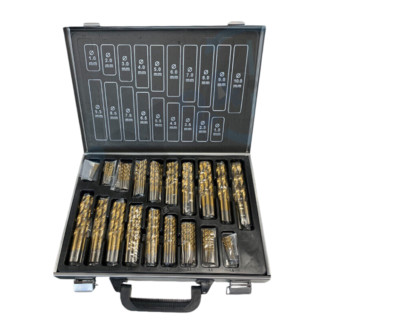 Bohrer-Set 170-tlg. im Metallkoffer - HSS Titanbeschichtung Spiralbohrer