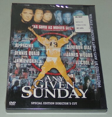 Any Given Sunday (DVD, 1999, Special Ed.) Al Pacino, LL Cool J, Dennis Quaid NEW