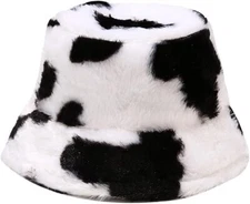 Winter Fluffy Fuzzy Bucket Hat Plush Furry Faux Fur Fisherman Hats Warm Hat f...