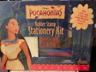 1995 Pocahontas Rubber Stamp Stationery Kit 14 Stamps Ink Pad notecards New