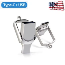 2TB 256GB Type-C Memory Stick 2IN1 USB Flash Drive Storage Pen Disk for PC Phone