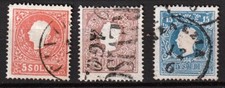 Italia ASI-1859 Lombardo Veneto 3 valori 5,10,15c.  2°tipo Sassone 30/31/32