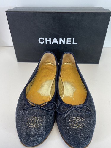 Denim Ballet Flats 37 