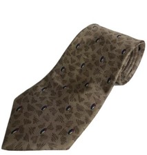 Hickok Vintage Neck Tie Mens Classic Brown Geometric 100% Silk Made In USA