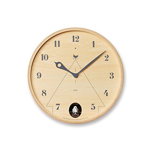 Lemnos PACE カッコー時計 ブラウン＜LC17- 14＞ Lemnos Wall Cuckoo Clock PACE Analog Wooden Frame Natural